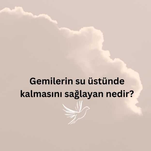 Gemilerin su üstünde kalmasını sağlayan nedir? 1