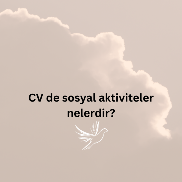 CV de sosyal aktiviteler nelerdir? 1