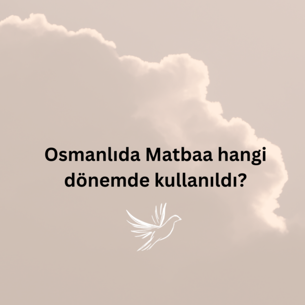 Osmanlıda Matbaa hangi dönemde kullanıldı? 1