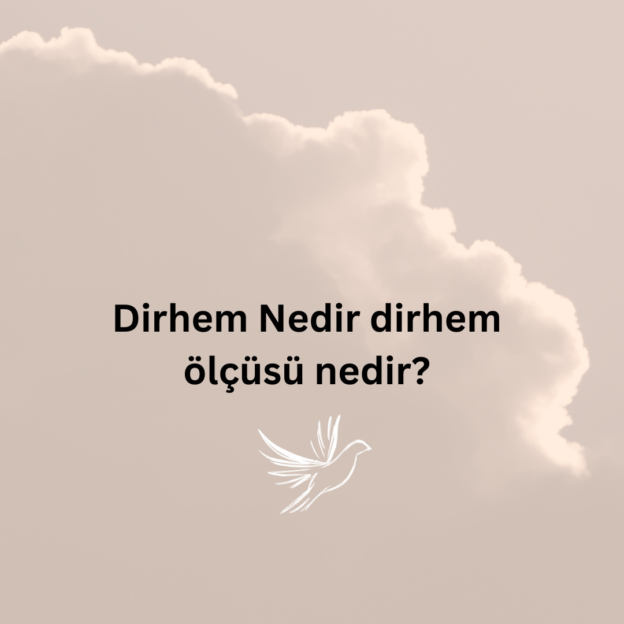 Dirhem Nedir dirhem ölçüsü nedir? 1