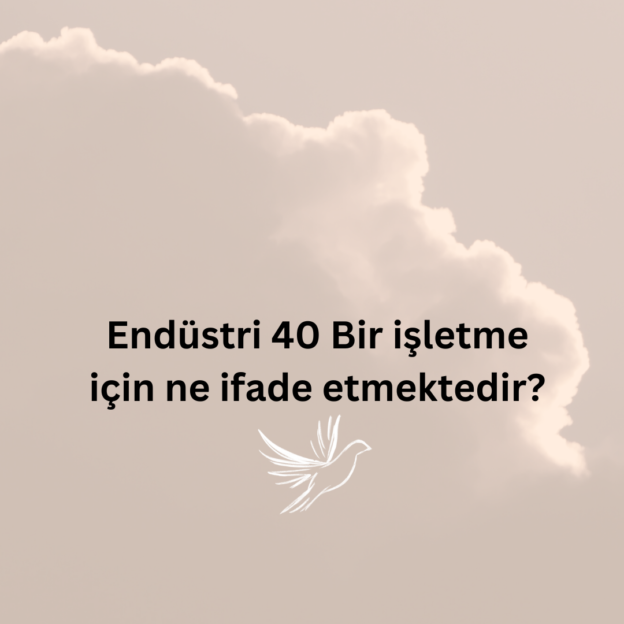 Endüstri 40 Bir işletme için ne ifade etmektedir? 1