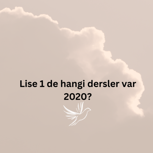 Lise 1 de hangi dersler var 2020? 1