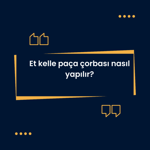 Et kelle paça çorbası nasıl yapılır? 1