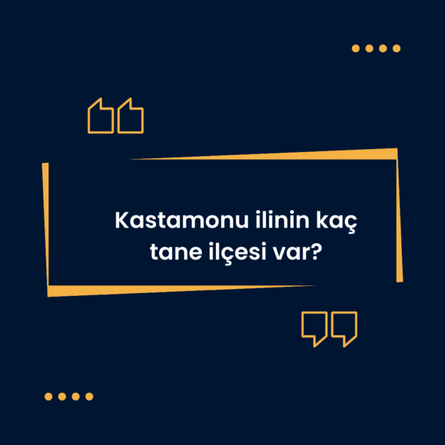 Kastamonu ilinin kaç tane ilçesi var? 1