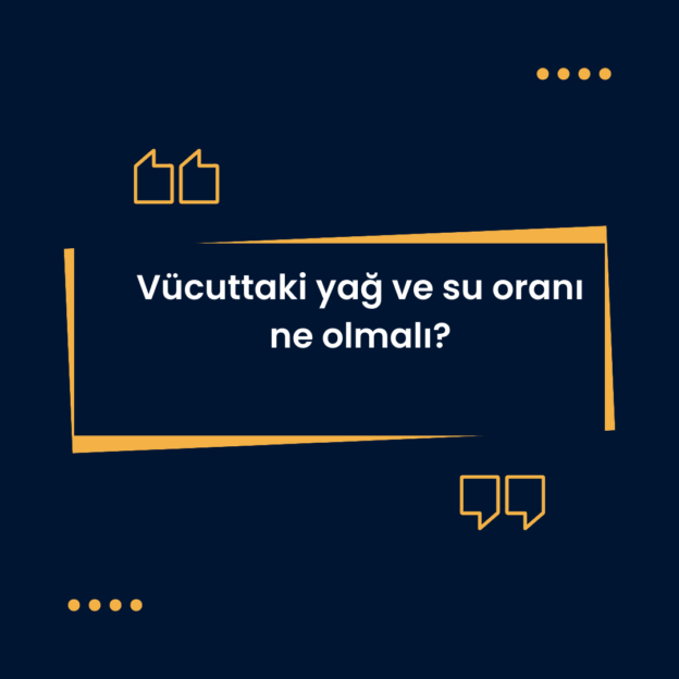 Vücuttaki yağ ve su oranı ne olmalı? 1