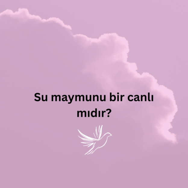 Su maymunu bir canlı mıdır? 1