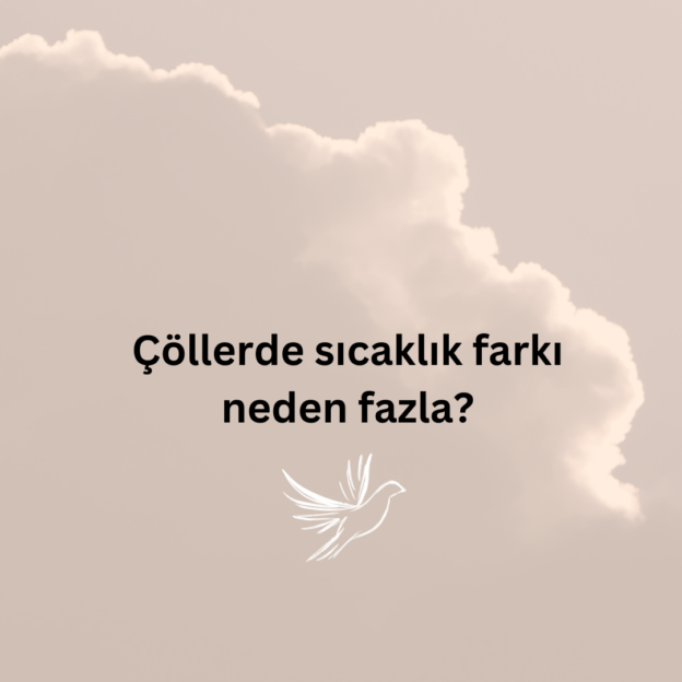 Çöllerde sıcaklık farkı neden fazla? 1