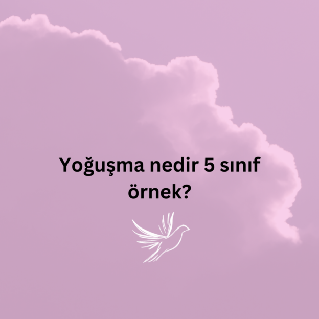 Yoğuşma nedir 5 sınıf örnek? 1