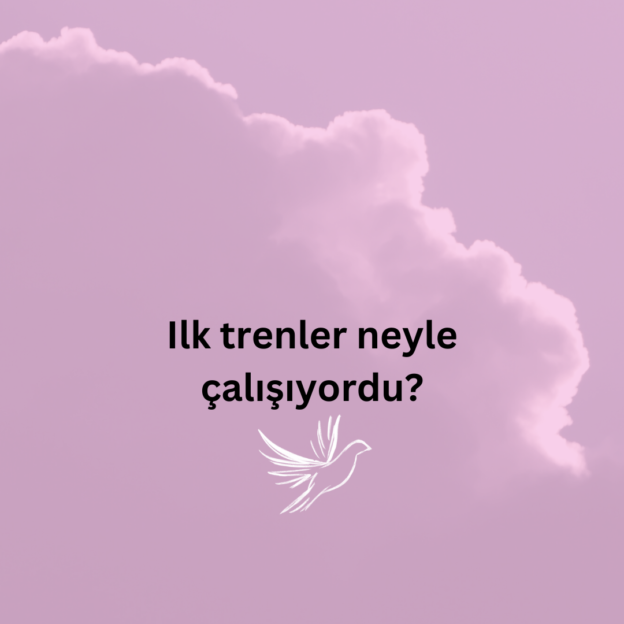 Ilk trenler neyle çalışıyordu? 1