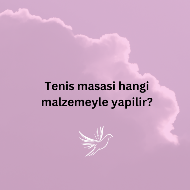 Tenis masasi hangi malzemeyle yapilir? 1