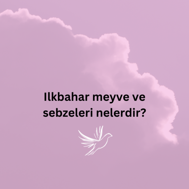 Ilkbahar meyve ve sebzeleri nelerdir? 1