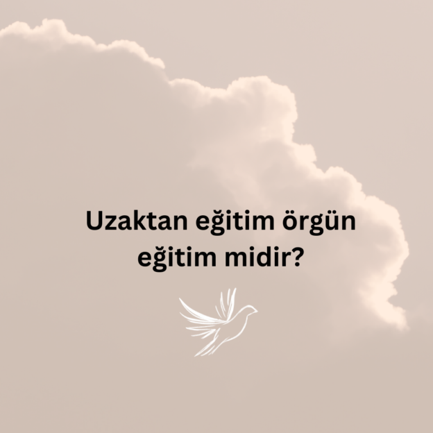 Uzaktan eğitim örgün eğitim midir? 1