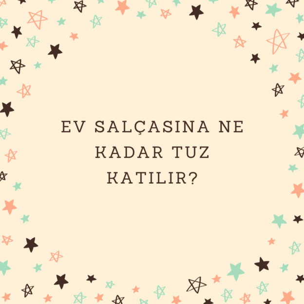 Ev Salçasına ne kadar tuz katılır? 1