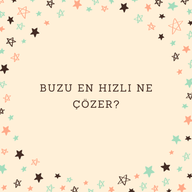 Buzu en hızlı ne çözer? 1