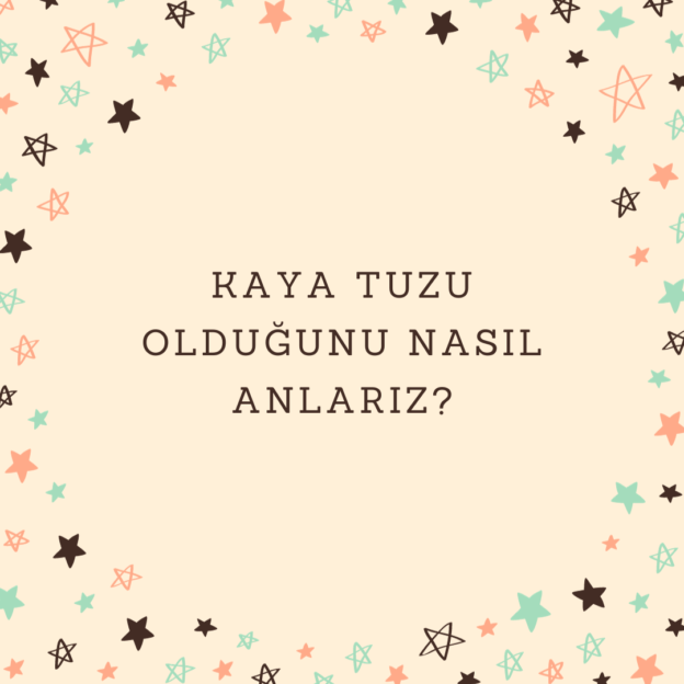 Kaya tuzu olduğunu nasıl anlarız? 1