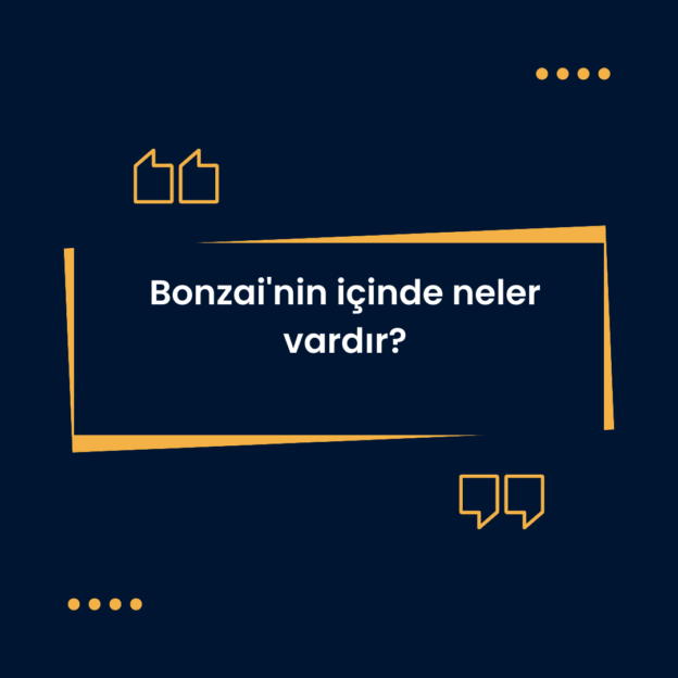 Bonzai'nin içinde neler vardır? 1