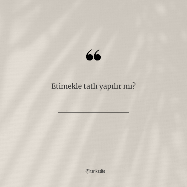 Etimekle tatlı yapılır mı? 1