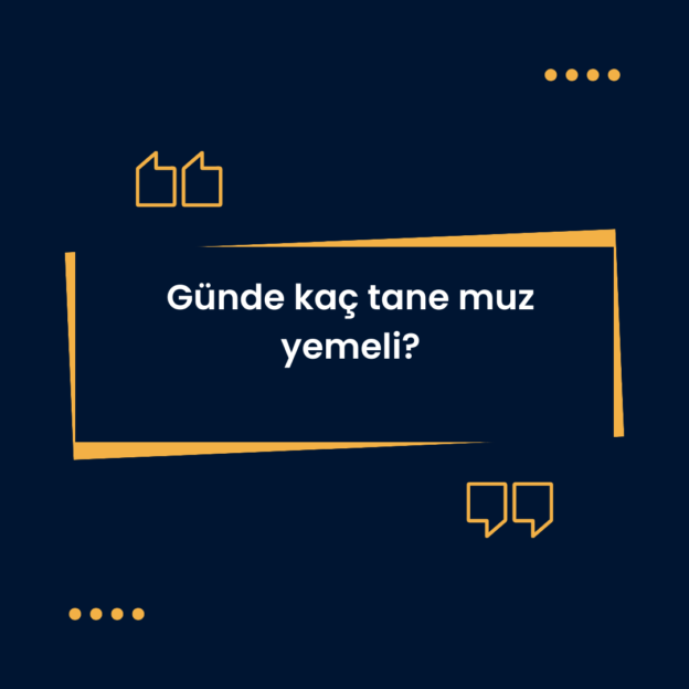 Günde kaç tane muz yemeli? 1