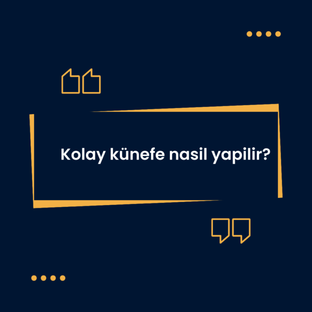 Kolay künefe nasil yapilir? 1