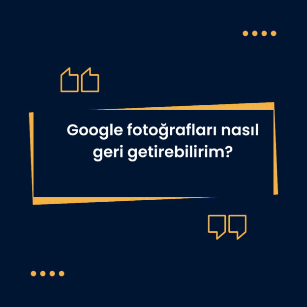 Google fotoğrafları nasıl geri getirebilirim? 1