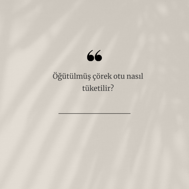 Öğütülmüş çörek otu nasıl tüketilir? 1