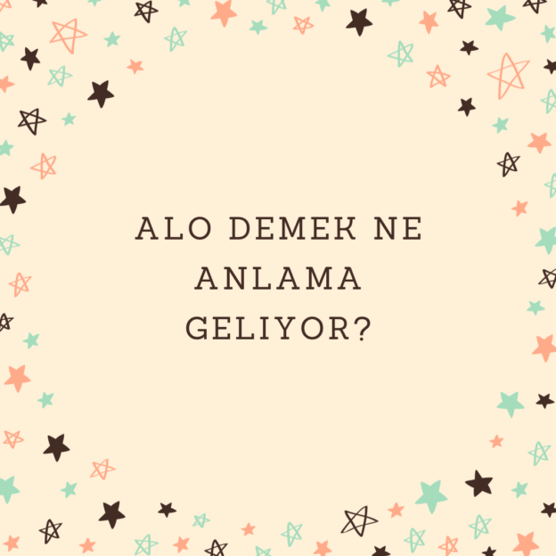 Alo demek ne anlama geliyor? 1