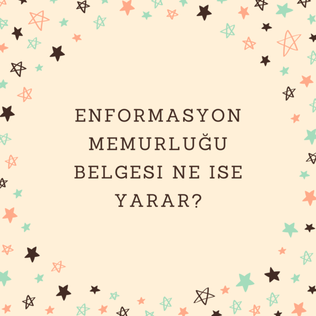 Enformasyon memurluğu belgesi ne ise yarar? 1