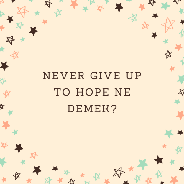 Never give up to Hope ne demek? 1