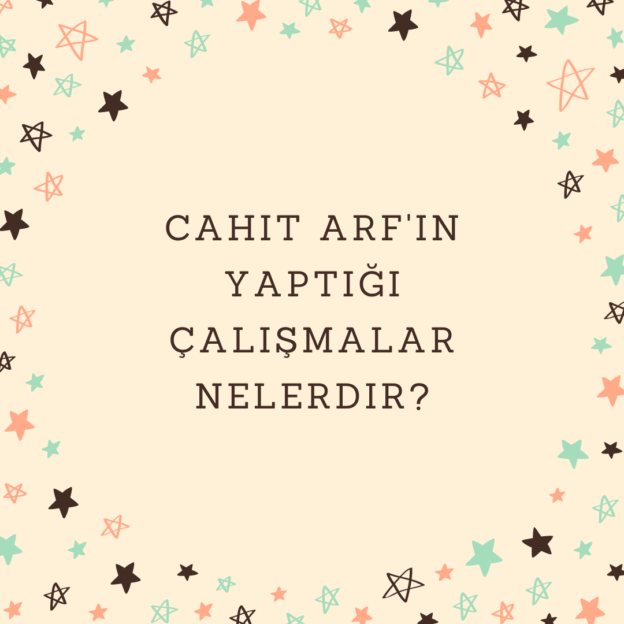 Cahit Arf'ın yaptığı çalışmalar nelerdir? 1