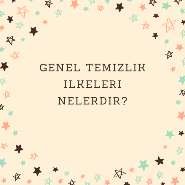 Genel temizlik ilkeleri nelerdir? 1