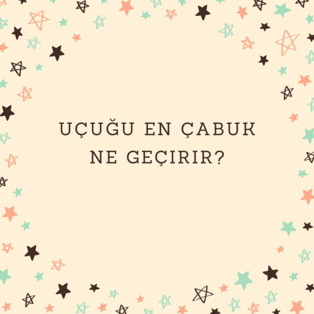 Uçuğu en çabuk ne geçirir? 1