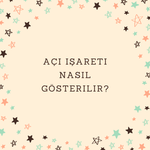 Açı işareti nasıl gösterilir? 1