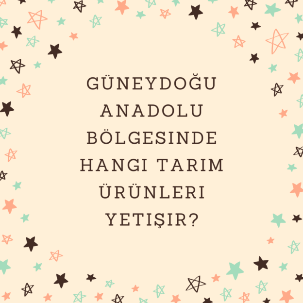 Güneydoğu Anadolu bölgesinde hangi tarım ürünleri yetişir? 1