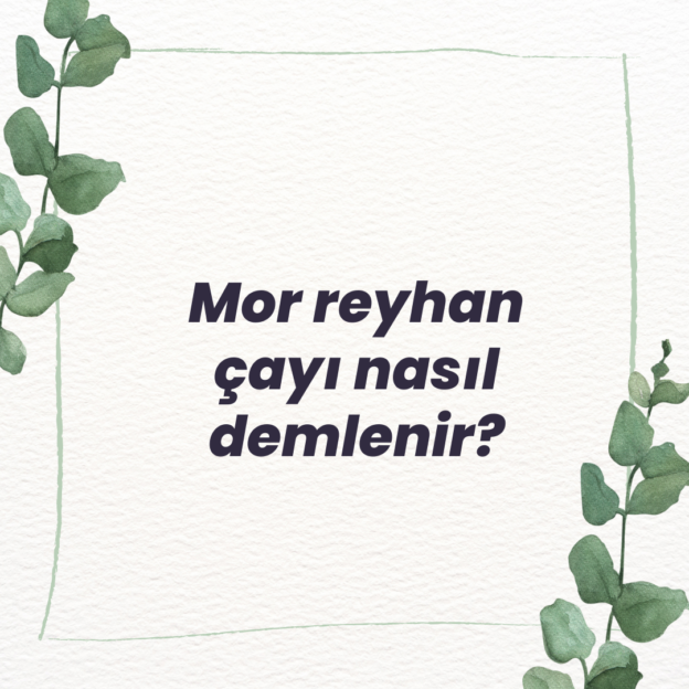 Mor reyhan çayı nasıl demlenir? 1