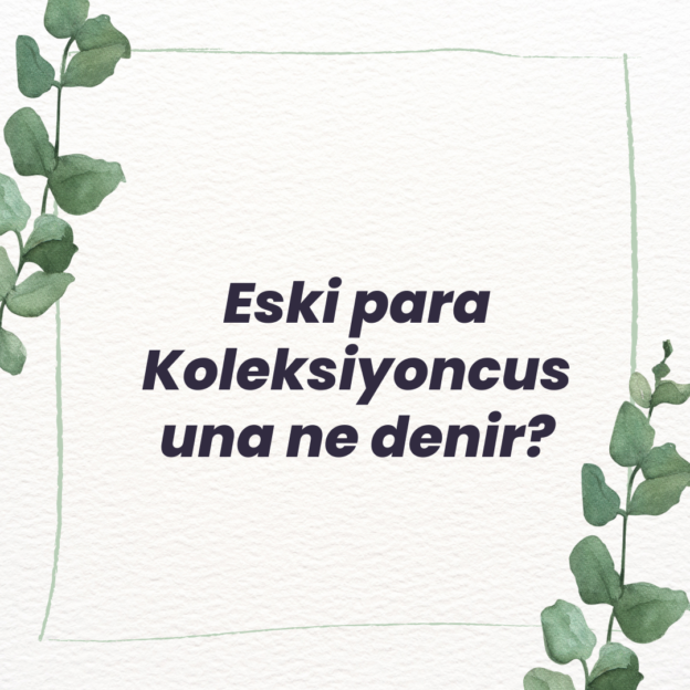 Eski para Koleksiyoncusuna ne denir? 1