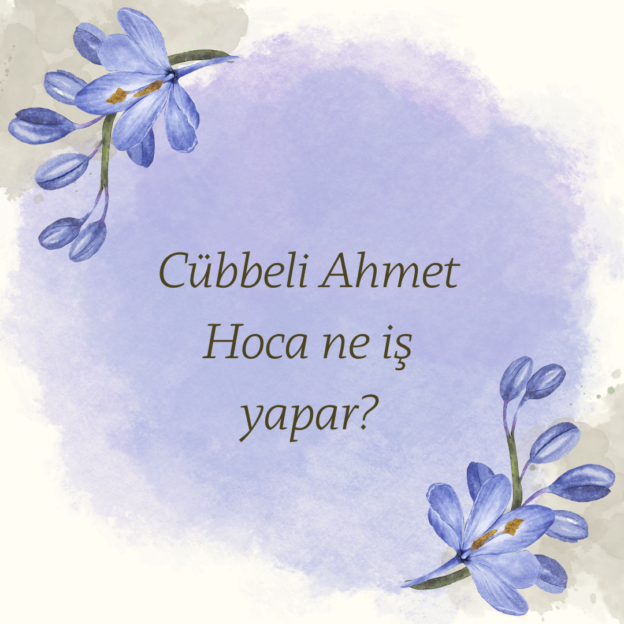 Cübbeli Ahmet Hoca ne iş yapar? 1