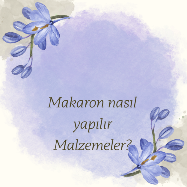 Makaron nasıl yapılır Malzemeler? 1