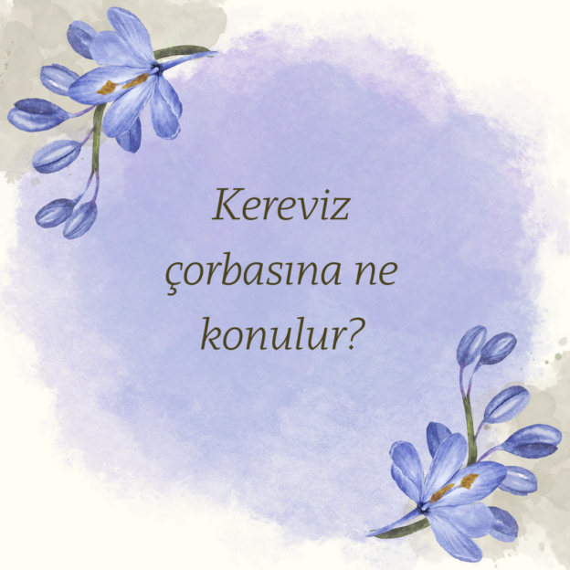 Kereviz çorbasına ne konulur? 1