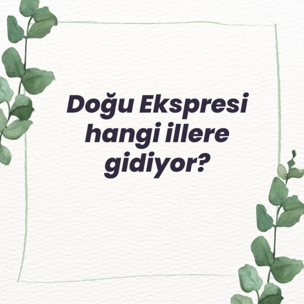 Doğu Ekspresi hangi illere gidiyor? 1