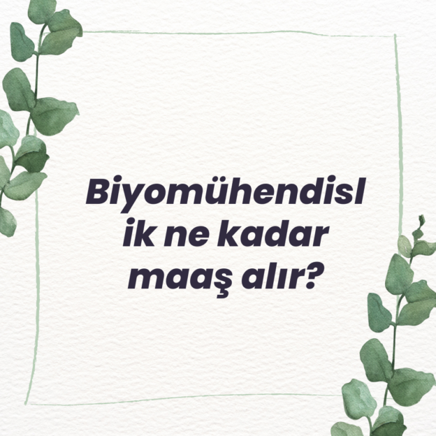 Biyomühendislik ne kadar maaş alır? 1