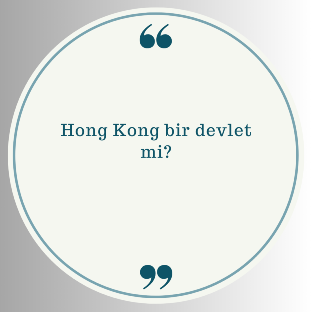 Hong Kong bir devlet mi? 1