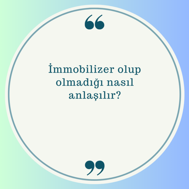 İmmobilizer olup olmadığı nasıl anlaşılır? 1