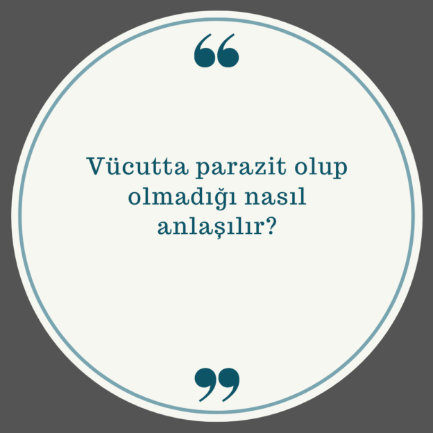 Vücutta parazit olup olmadığı nasıl anlaşılır? 1