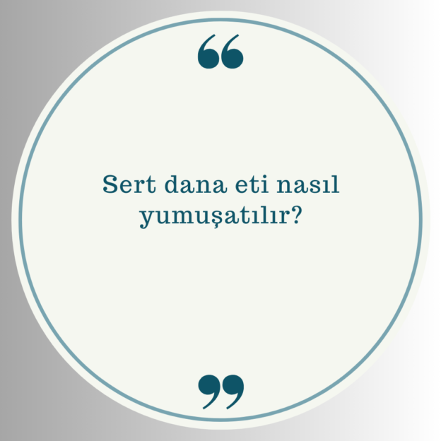 Sert dana eti nasıl yumuşatılır? 1