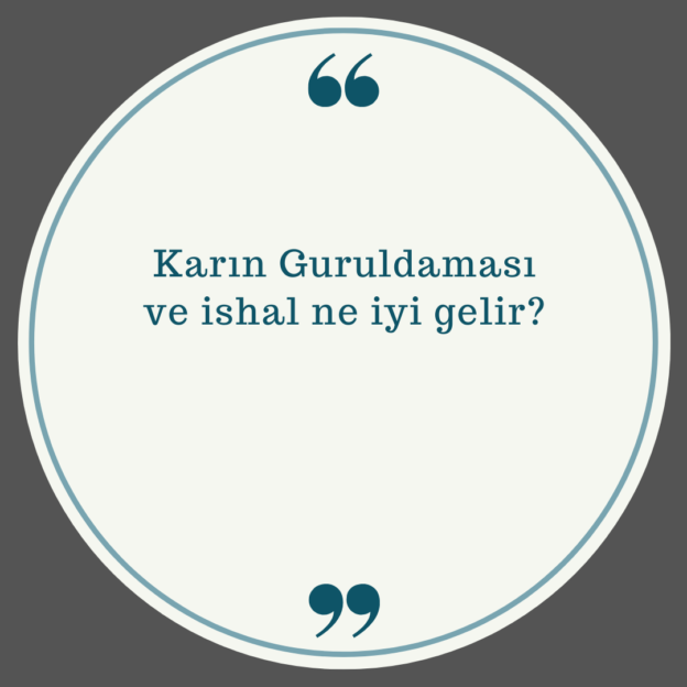 Karın Guruldaması ve ishal ne iyi gelir? 1