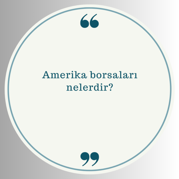 Amerika borsaları nelerdir? 1