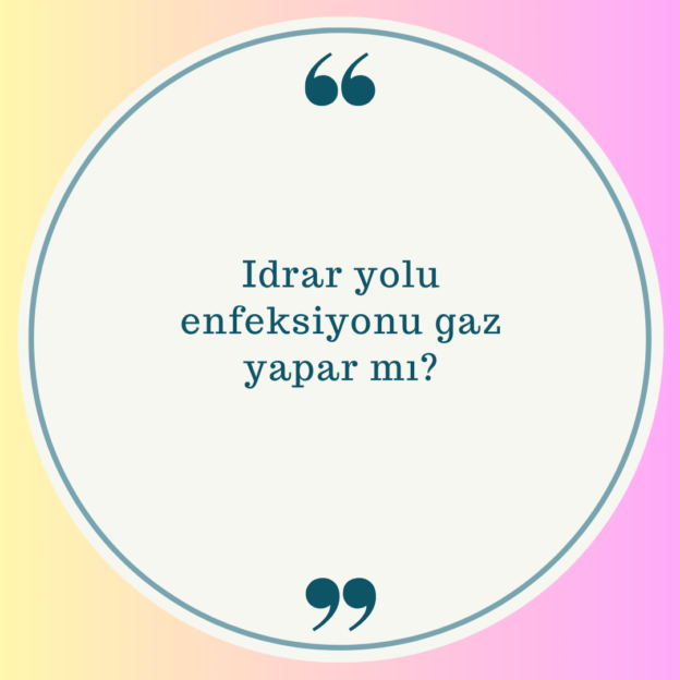 Idrar yolu enfeksiyonu gaz yapar mı? 1