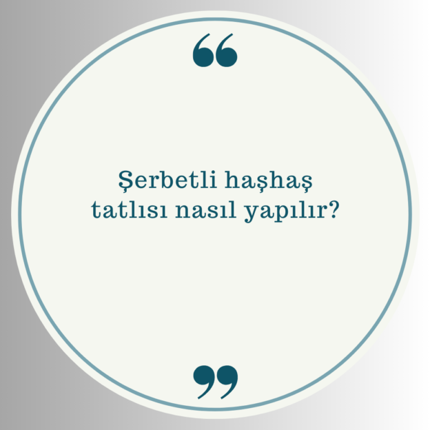 Şerbetli haşhaş tatlısı nasıl yapılır? 1