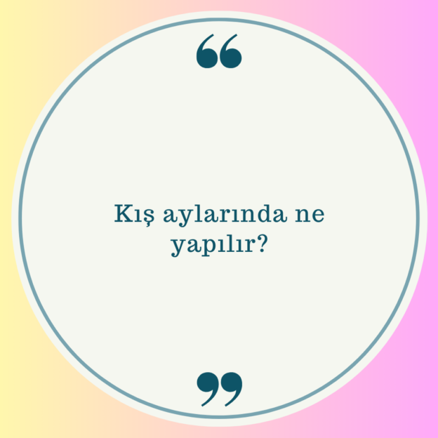 Kış aylarında ne yapılır? 1