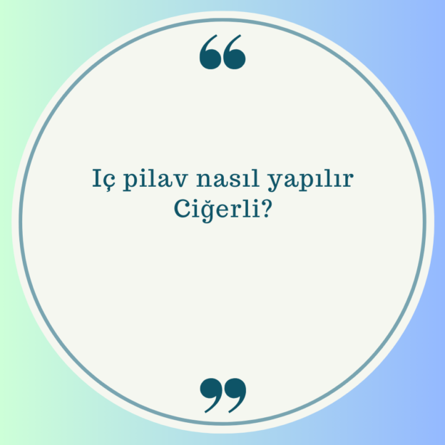 Iç pilav nasıl yapılır Ciğerli? 1